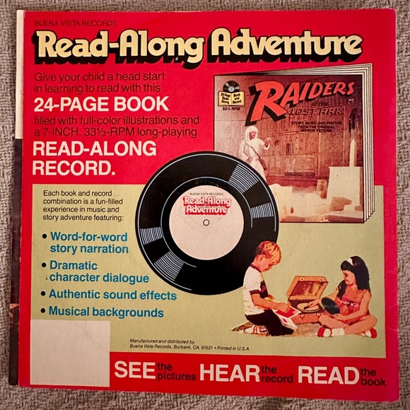 Raiders of the Lost Ark Read-Along with Record - Picture 2 of 5
